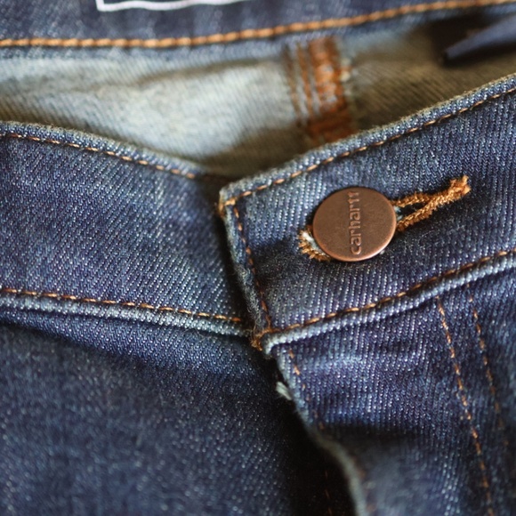 Womens carthartt denim slim short fit jeans - Picture 4 of 10